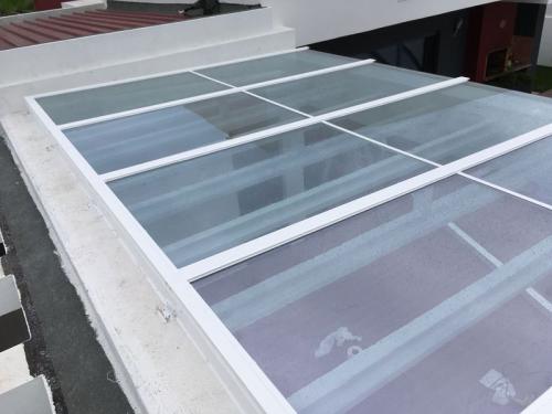 coberturas portas guardas em vidro arrefecimento
